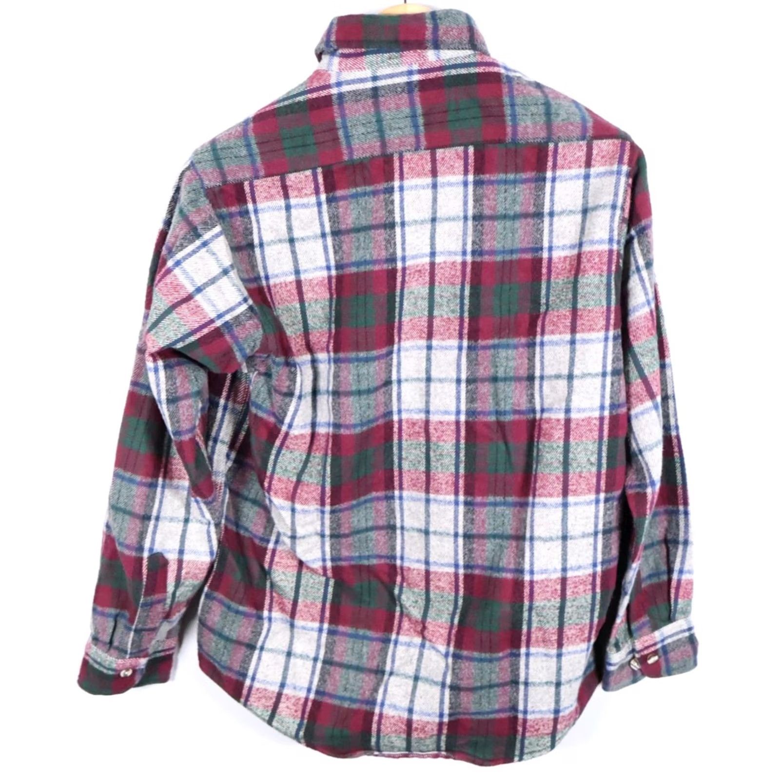 Vintage VINTAGE Five Brothers Button-Up Shirt Plaid Men's Medium Gray Purple Green Flannel 90s Retro Hipster Grunge Casual Workwear Size US M / EU 48-50 / 2 - 2 Thumbnail