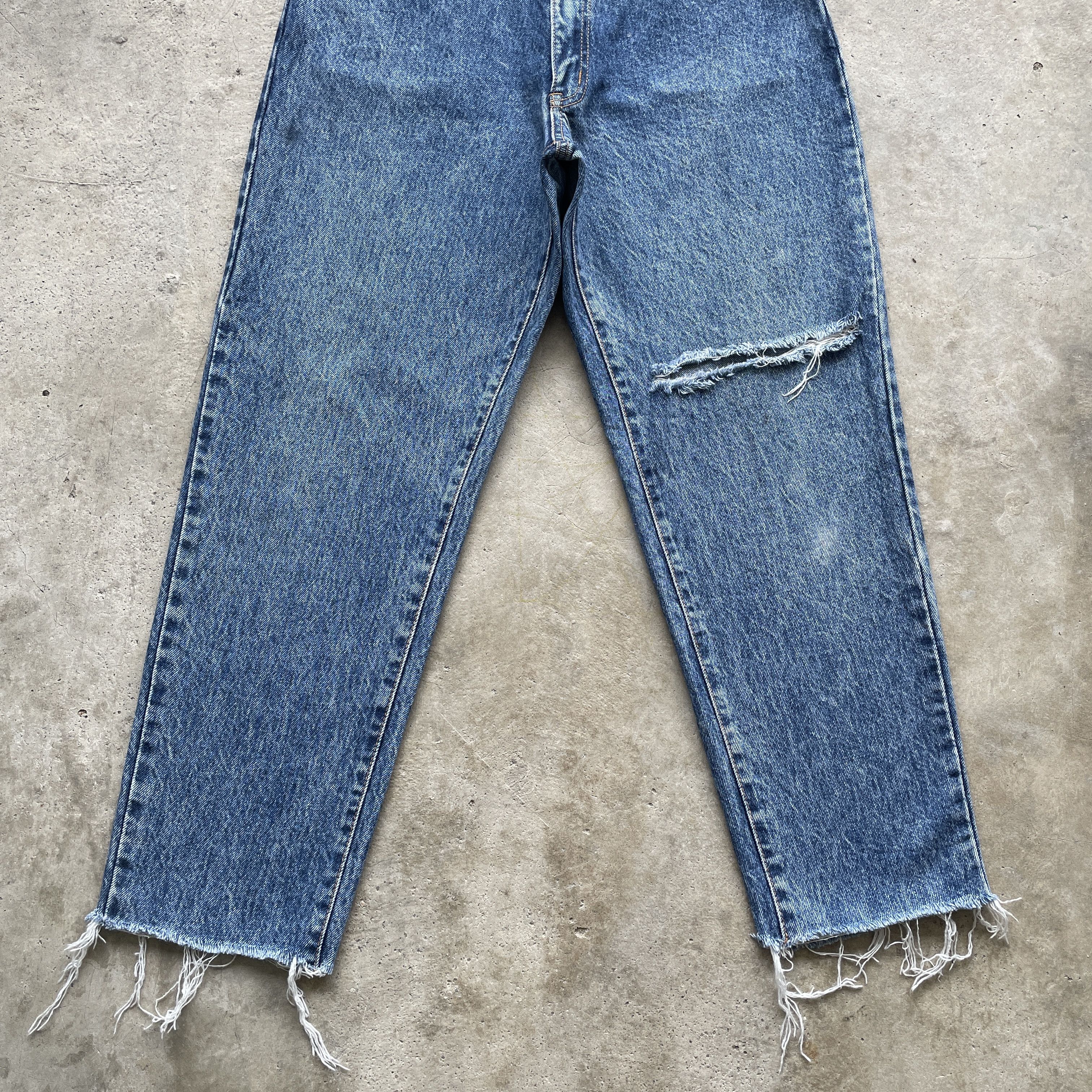 Edwin × Vintage Vintage Edwin Distressed Jeans Release Hem Denim Pants 1990s Size US 30 / EU 46 - 4 Thumbnail
