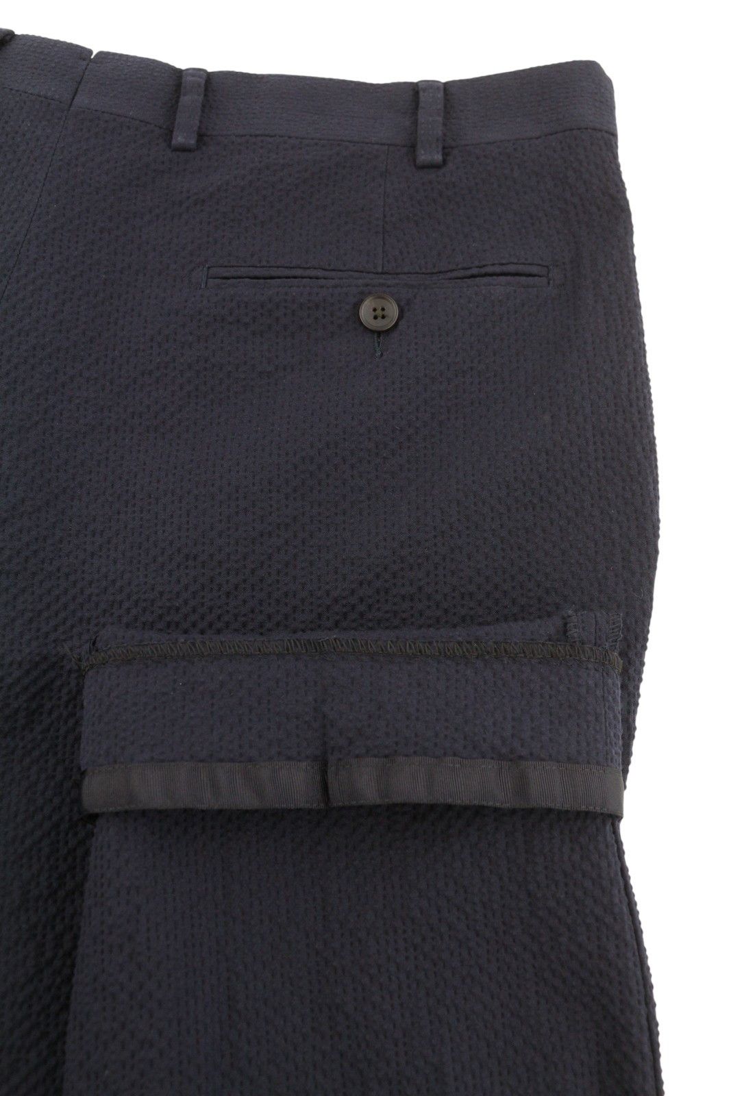 Suitsupply SOHO UK46R Dark Blue Seersucker Tapered Trousers 86721 Size 46R - 5 Thumbnail