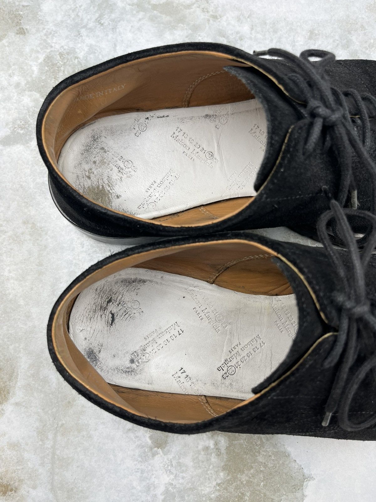 Maison Margiela Maison Margiela Waxed Suede Vibram Lug Sole Derbies Size US 8 / EU 41 - 11 Thumbnail