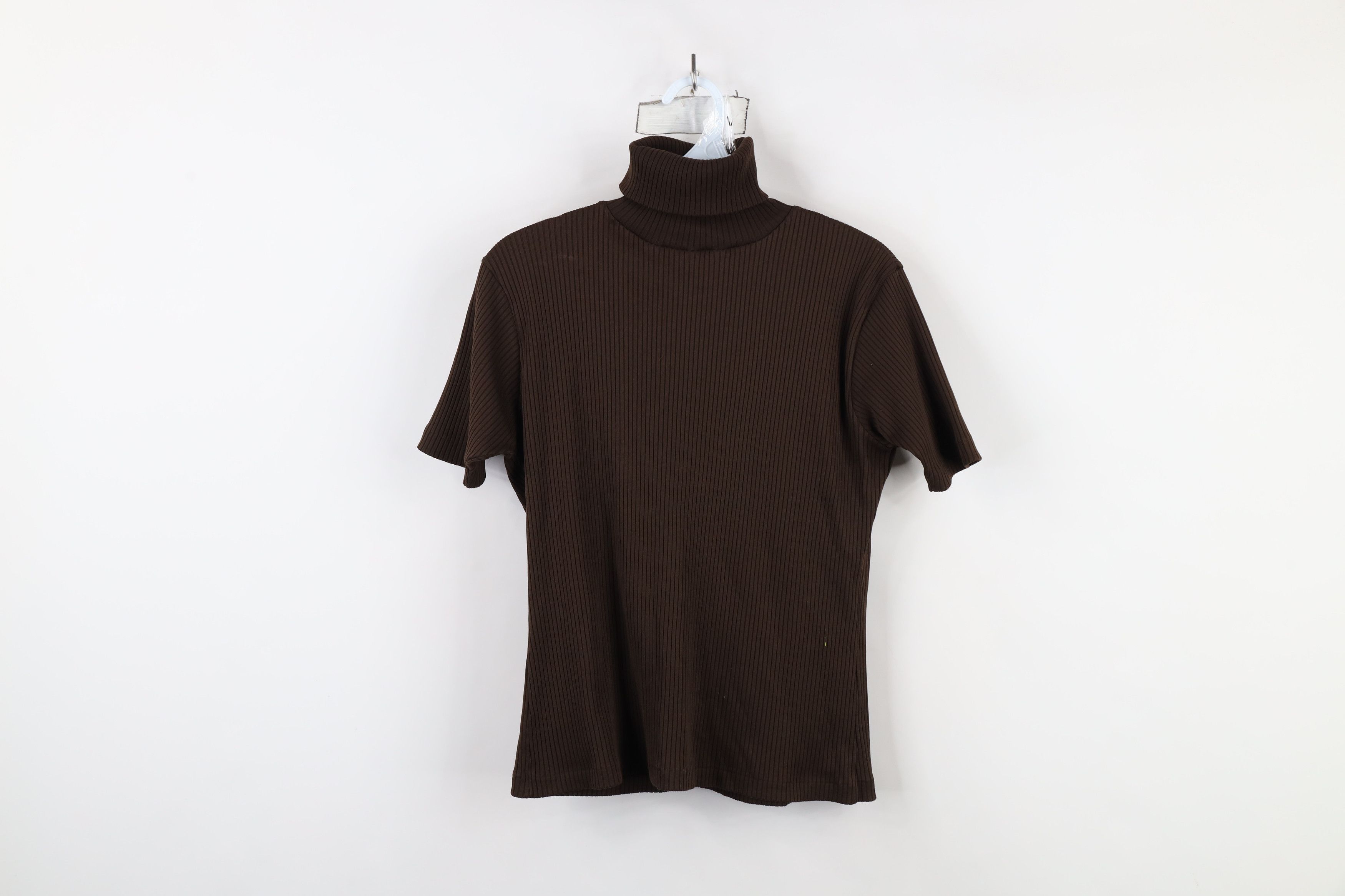 Vintage Vintage 70s Streetwear Knit Short Sleeve Turtleneck T-Shirt Size L / US 10 / IT 46 - 1 Thumbnail