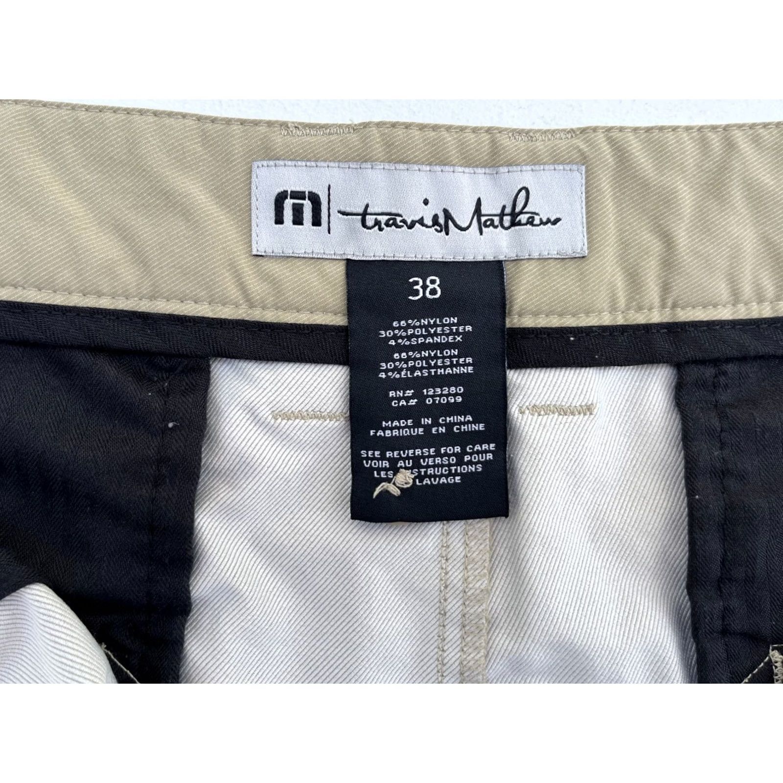 TravisMathew Travis Mathew Men's Chino Shorts 38 Khaki Flat Front Regular Inseam 10" Casual Sports Mens Size US 38 / EU 54 - 6 Thumbnail