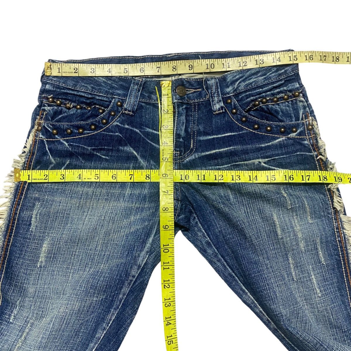 Tornado Mart Vintage Tornado Mart Spiral Cut Denim Flare Jeans Size 28" / US 6 / IT 42 - 17 Thumbnail