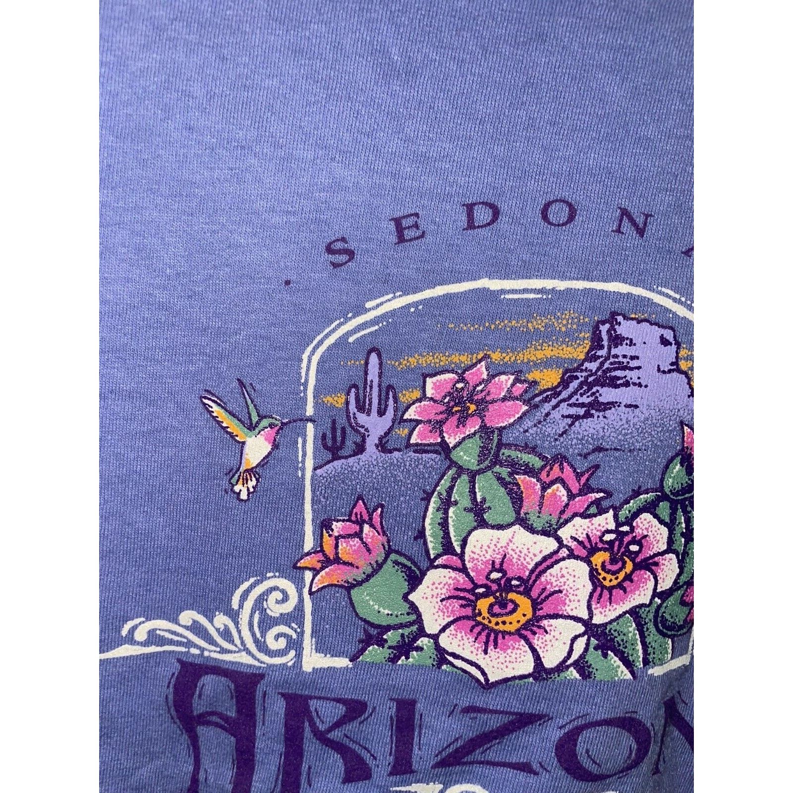 Vintage Vintage Sedona Shirt Arizona Periwinkle Blue Desert Tee 90s Size US L / EU 52-54 / 3 - 3 Thumbnail