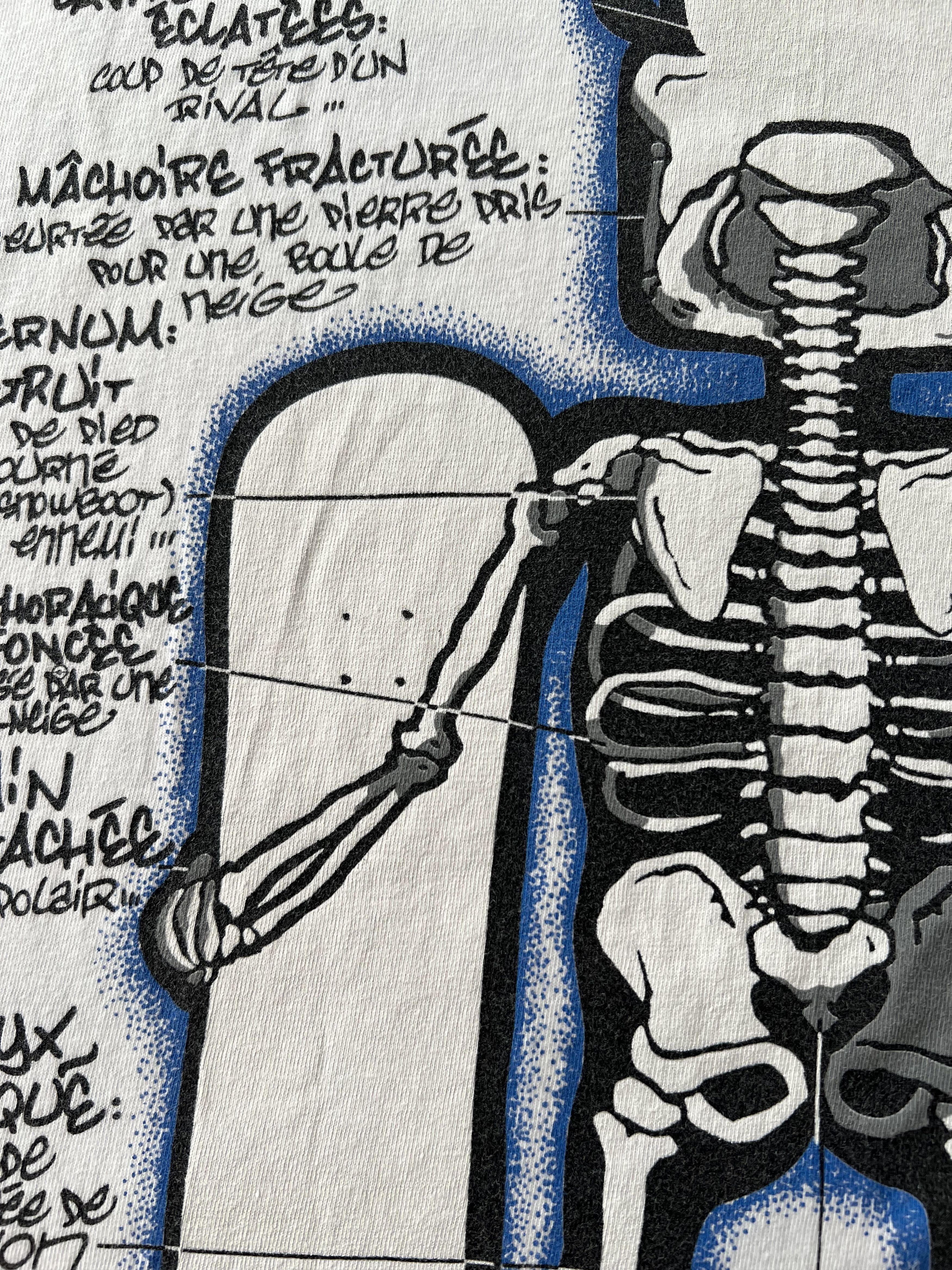Vintage Vintage Spirit Skateboards Skeleton Skull White T-shirt Size US S / EU 44-46 / 1 - 10 Thumbnail
