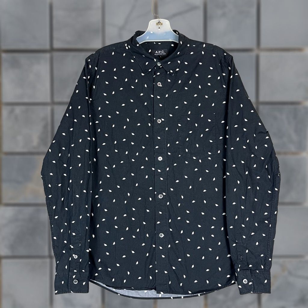 Vintage APC Shirt Mens M Black Rue Madame Paris Long Sleeve Pocket Button Up Size US M / EU 48-50 / 2 - 1 Thumbnail