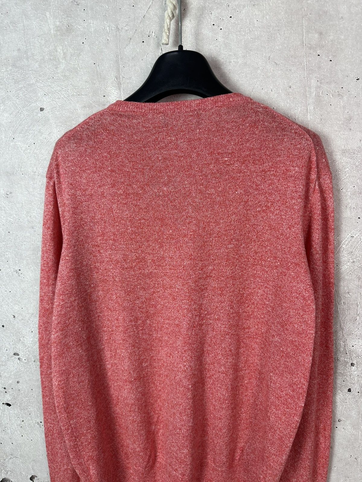 Boggi Boggi Coral Knit Cotton-Linen Blend V-Neck Men’s Sweater Size US S / EU 44-46 / 1 - 6 Thumbnail