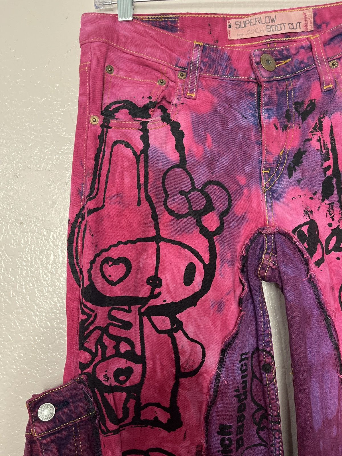 Japanese Brand Basedbich upcycled wide pants Size US 31 - 7 Thumbnail