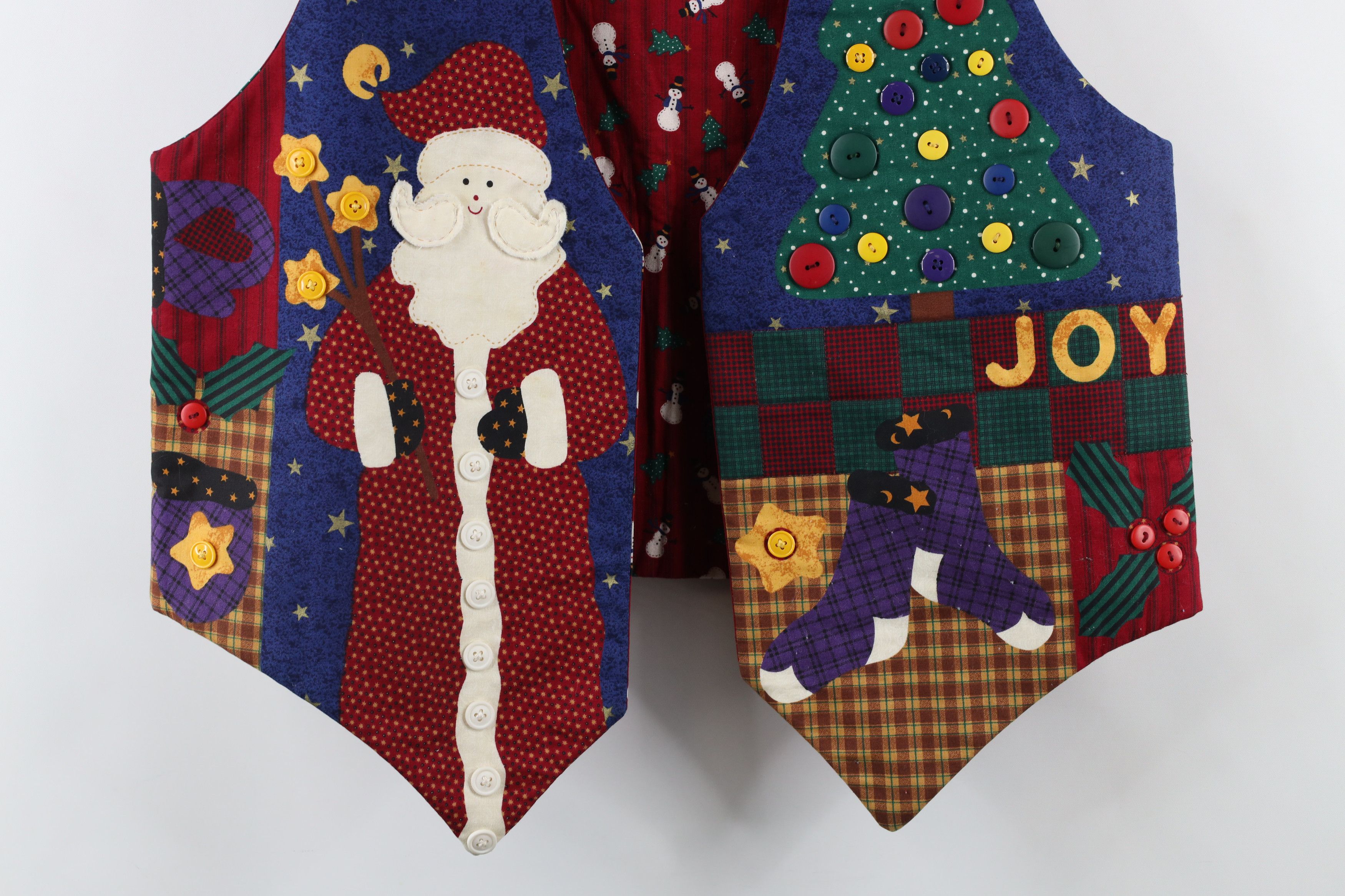 Vintage Vintage 90s Streetwear Reversible Christmas Vest Jacket Size M / US 6-8 / IT 42-44 - 3 Thumbnail