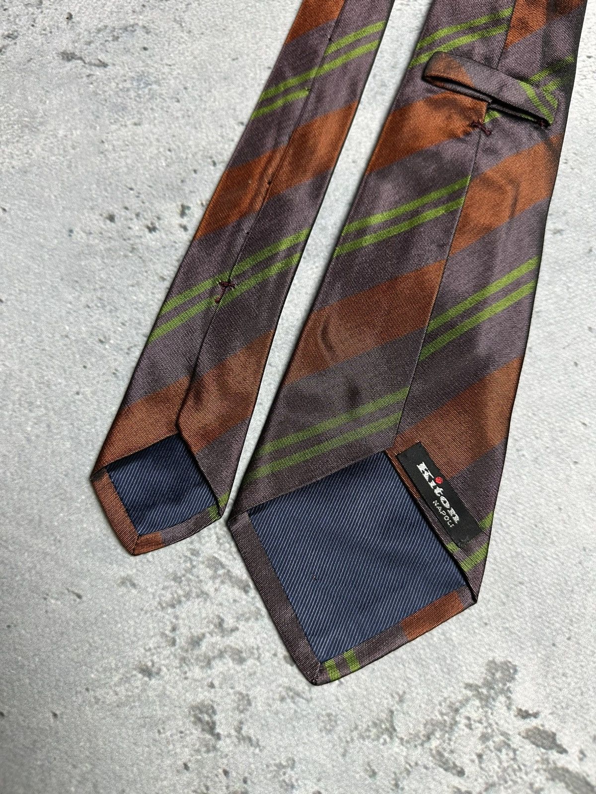 Kiton Rare Kiton Tie Striped Vintage Silk Tie 00s Luxury Item Size ONE SIZE - 2 Thumbnail