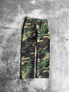 VTG Carhartt Camouflage Hunting Woodland Carpenter WIP Workwear Pants 33 x  30