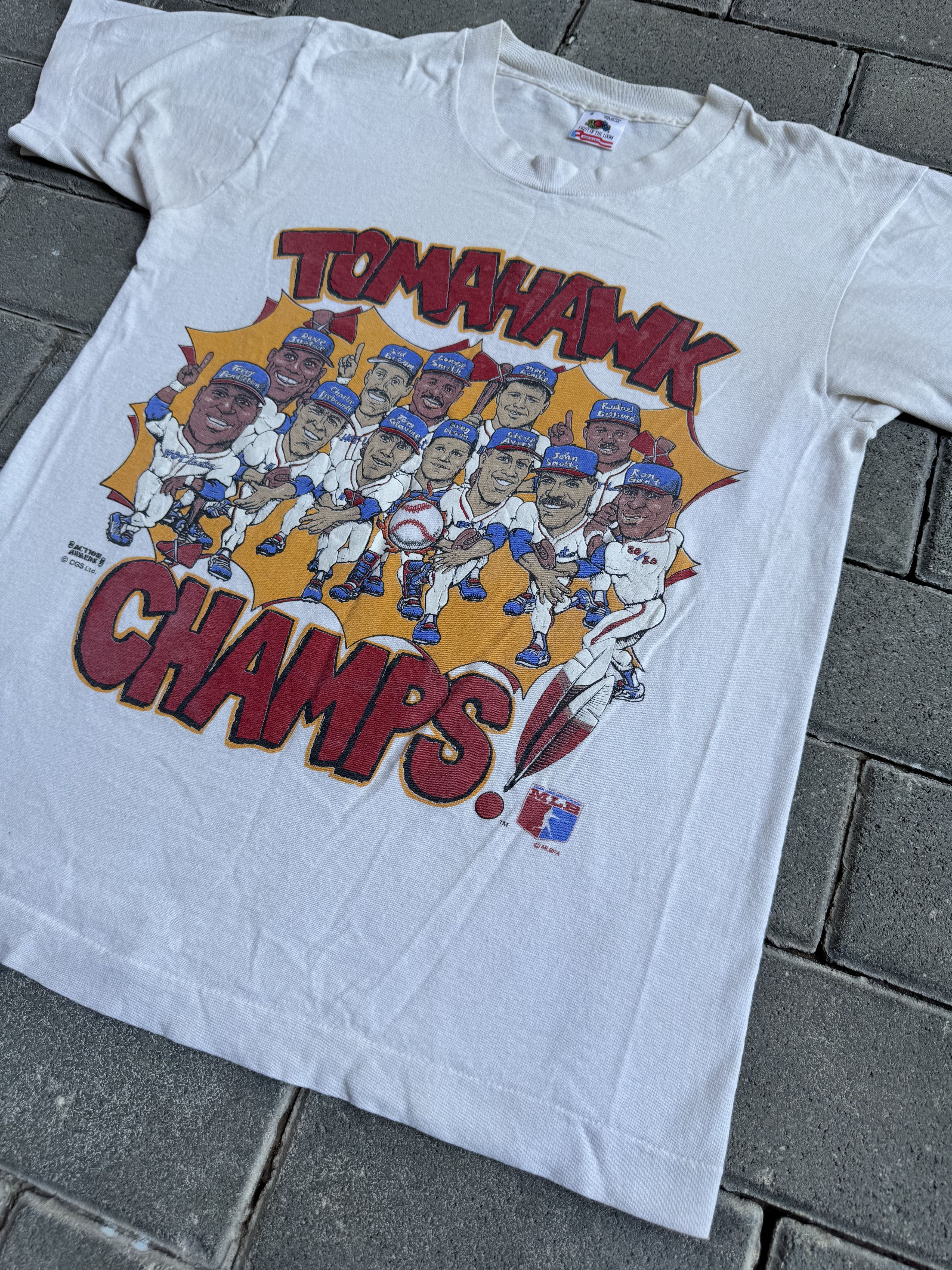 Vintage Vintage Atlanta Braves Tomahawk Champs 1991 T-Shirt Size US S / EU 44-46 / 1 - 4 Thumbnail