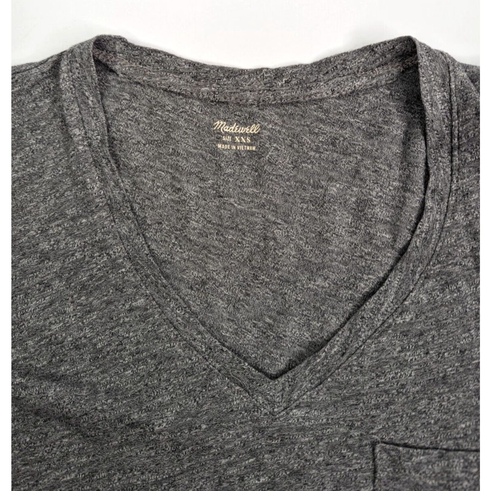 Madewell Madewell Tee Shirt XXS Grey V-Neck Cotton Short Sleeve Women Size XXS / US 00 / IT 34 - 5 Thumbnail