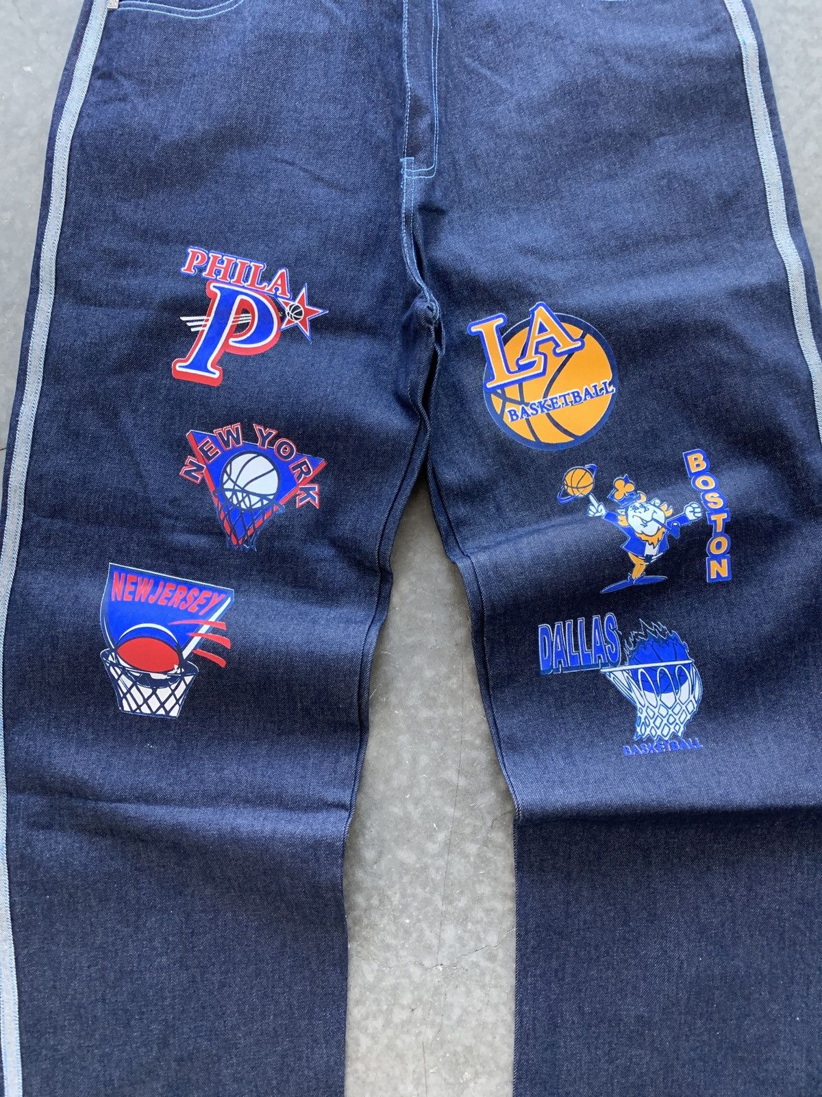 NBA × Southpole × Vintage Crazy BNWT Vintage Y2K NBA Baggy Jeans Skater Wide Leg Size US 38 / EU 54 - 3 Thumbnail