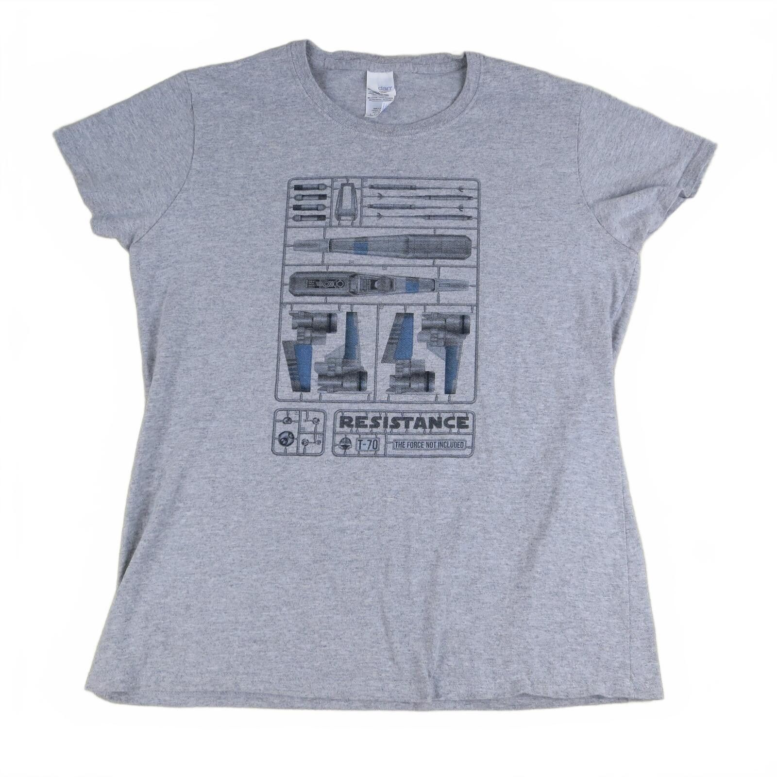Gildan Gray Resistance T-70 X-Wing Model Kit Graphic T-Shirt Size L Size ONE SIZE - 1 Thumbnail