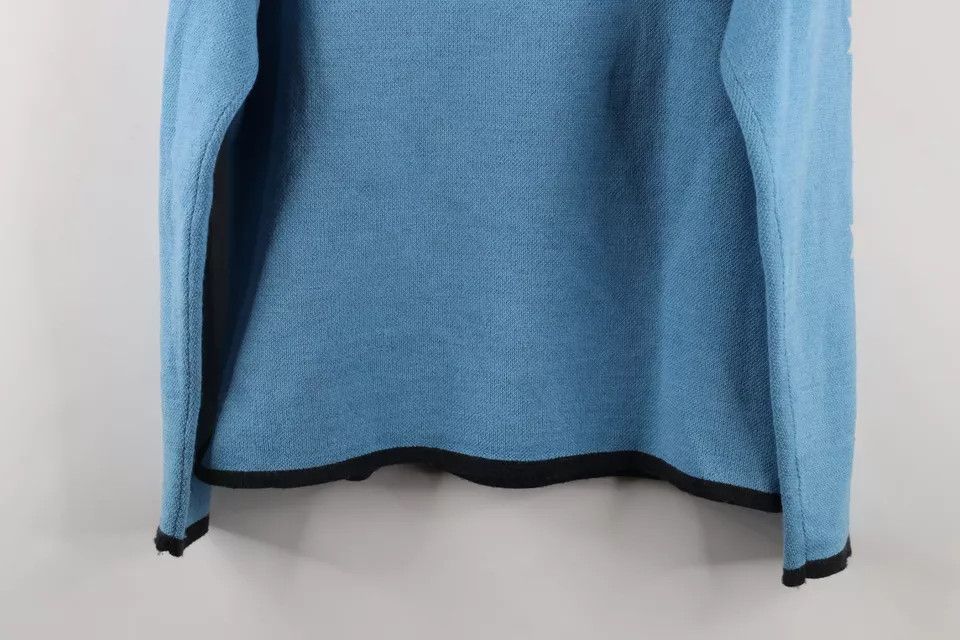 Vintage Vintage 90s Streetwear Wool Snowflake Knit Half Zip Sweater Size L / US 10 / IT 46 - 13 Thumbnail