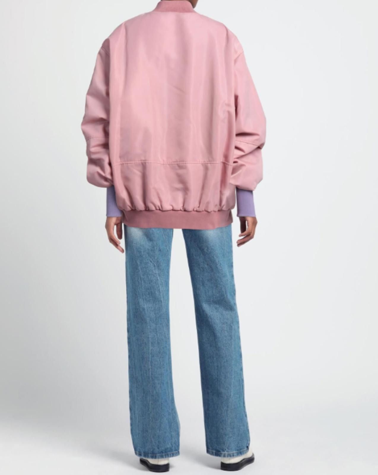 Khrisjoy Pink Khrisjoy logo-print bomber jacket Sz 1, Ret.$1299 Size M / US 6-8 / IT 42-44 - 3 Thumbnail