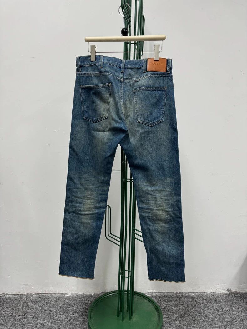 Gucci Gucci Snake pattern floral print zipper straight jeans Size US 32 / EU 48 - 2 Thumbnail