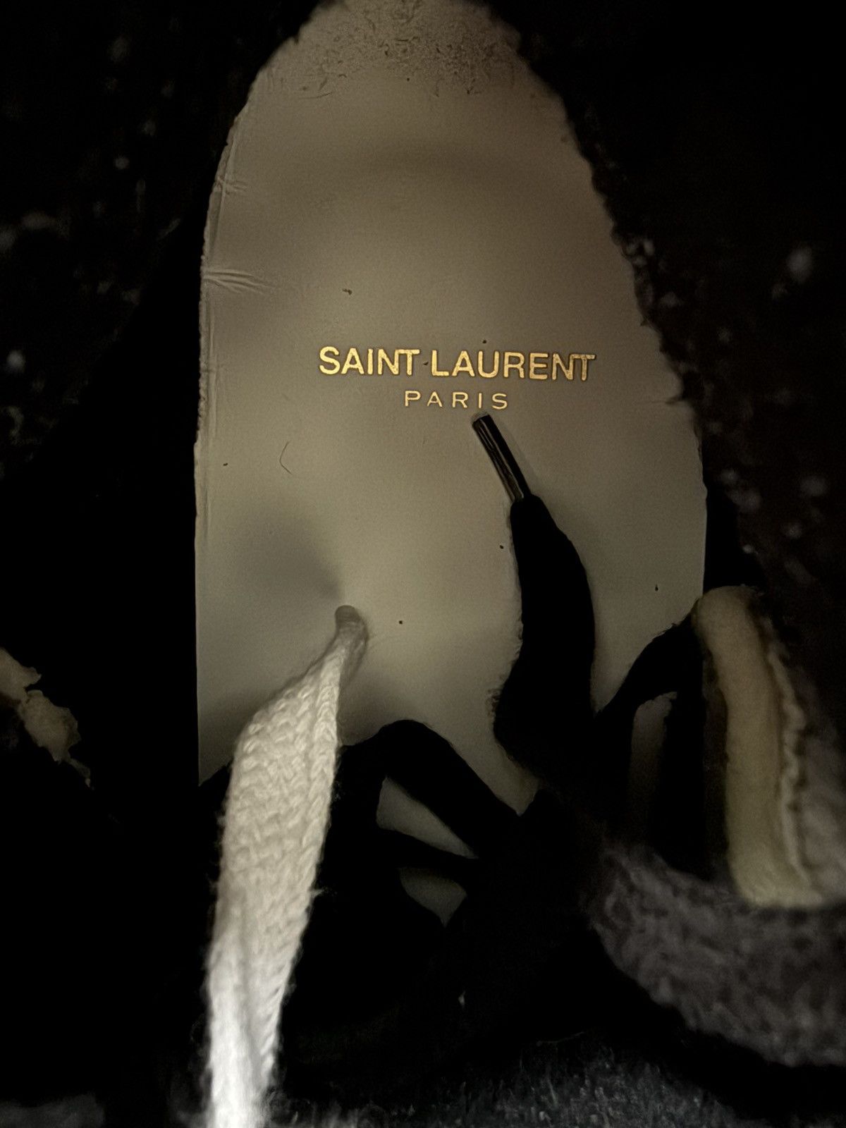 Saint Laurent Paris Saint Laurent Smith bandana-detail high-top Sneakers Size US 9 / EU 42 - 9 Thumbnail