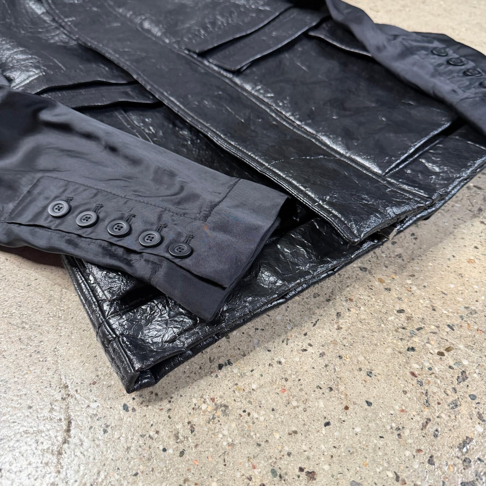 Rick Owens Rick Owens SS16 Cyclops Leather Silk Sleeve Jacket Size US S / EU 44-46 / 1 - 5 Thumbnail