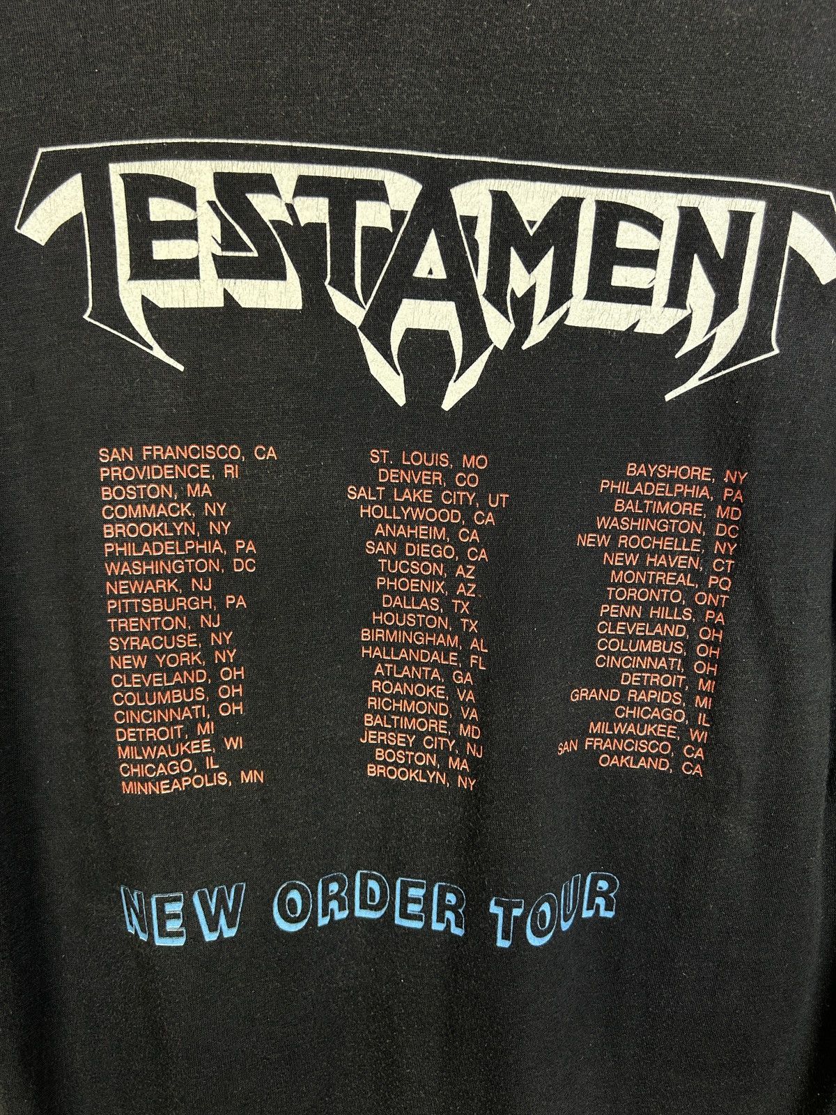 Band Tees 80s Testament 1988 The New Order Thrash Metal T-Shirt ~M Size US M / EU 48-50 / 2 - 7 Thumbnail