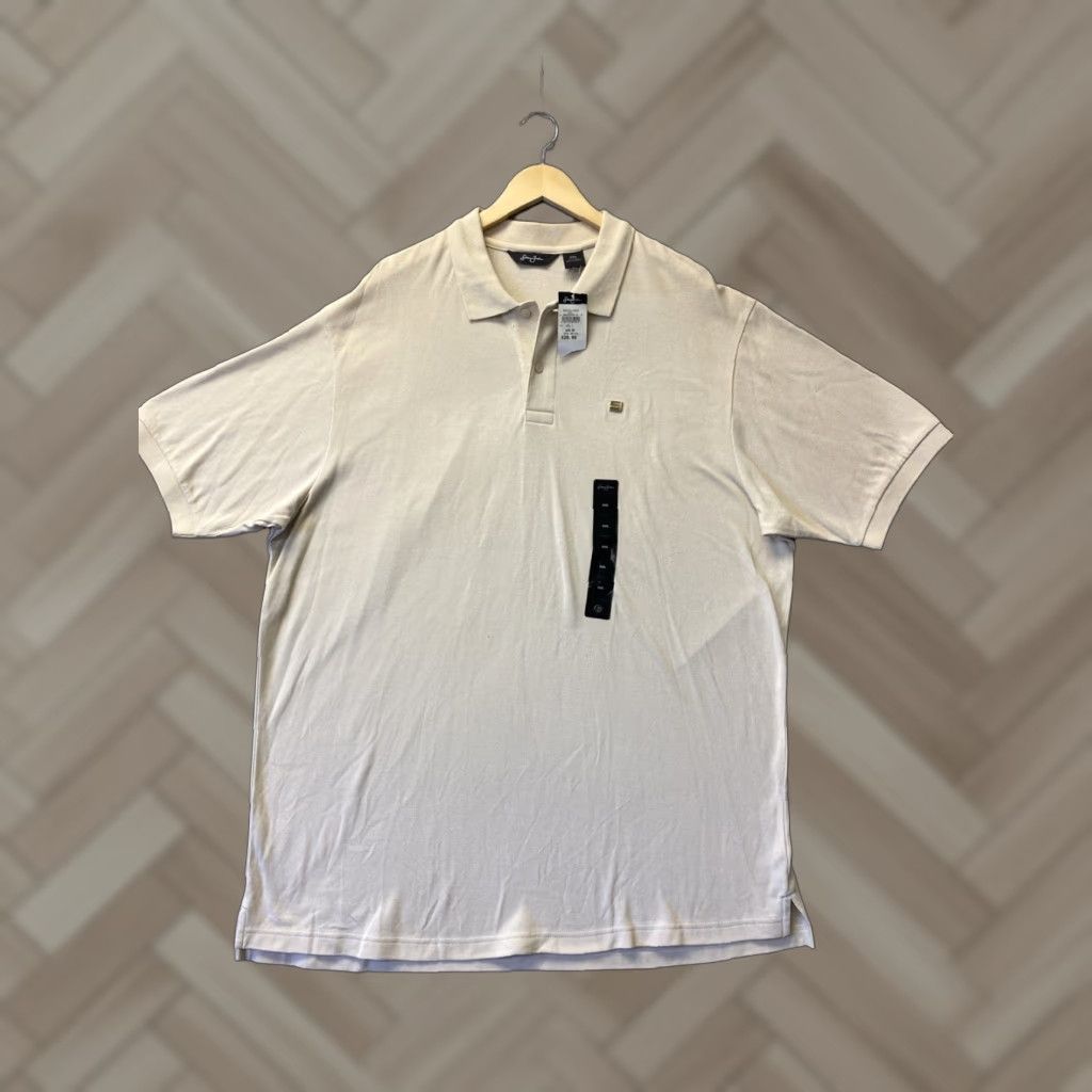 Sean John VINTAGE Sean John Polo Shirt XXXL Tan Striped Cotton Golf Summer Mens Size US XXL / EU 58 / 5 - 1 Thumbnail