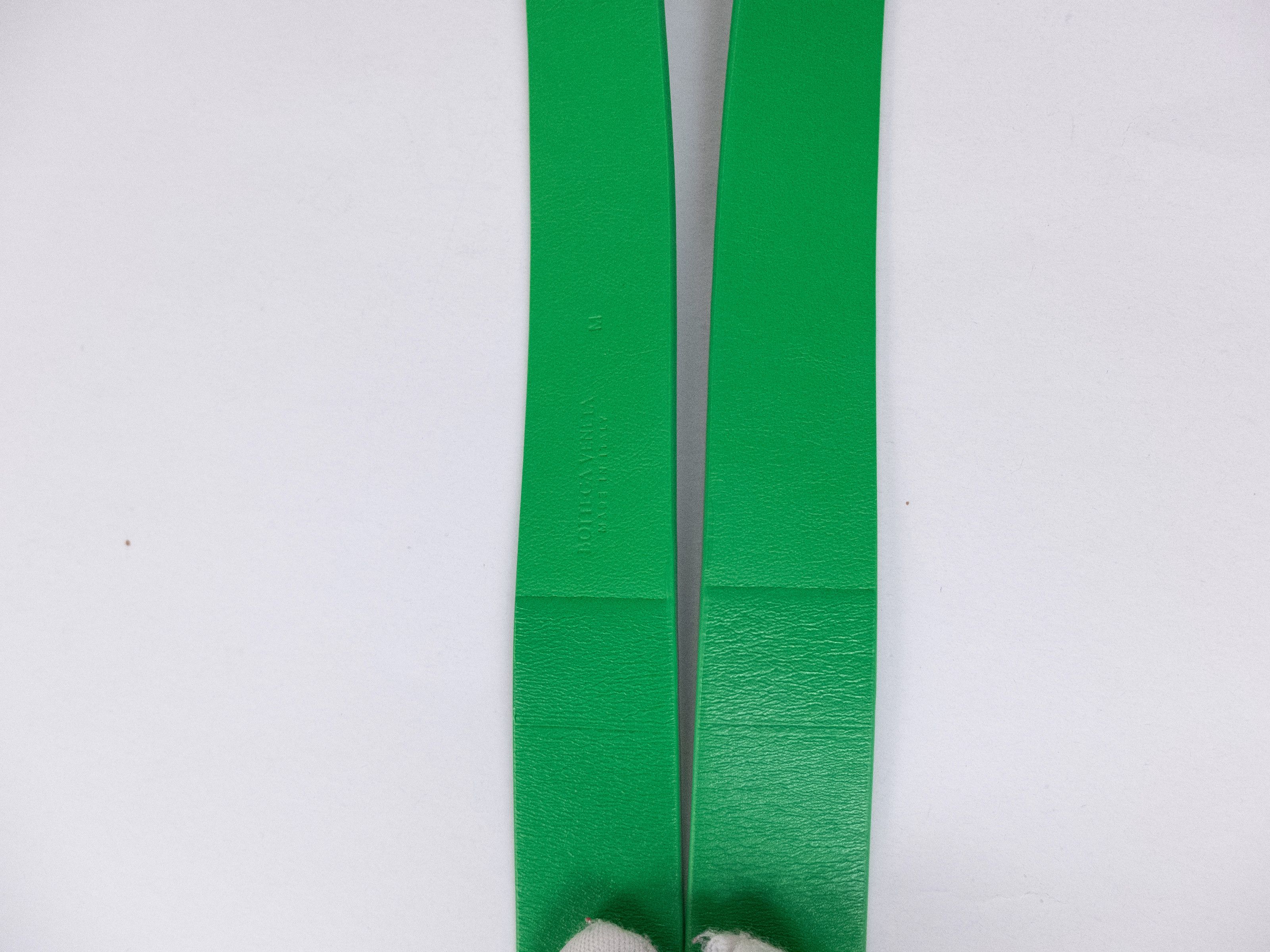 Bottega Veneta BOTTEGA VENETA parakeet green horseshoe buckle belt Medium Size ONE SIZE - 6 Thumbnail