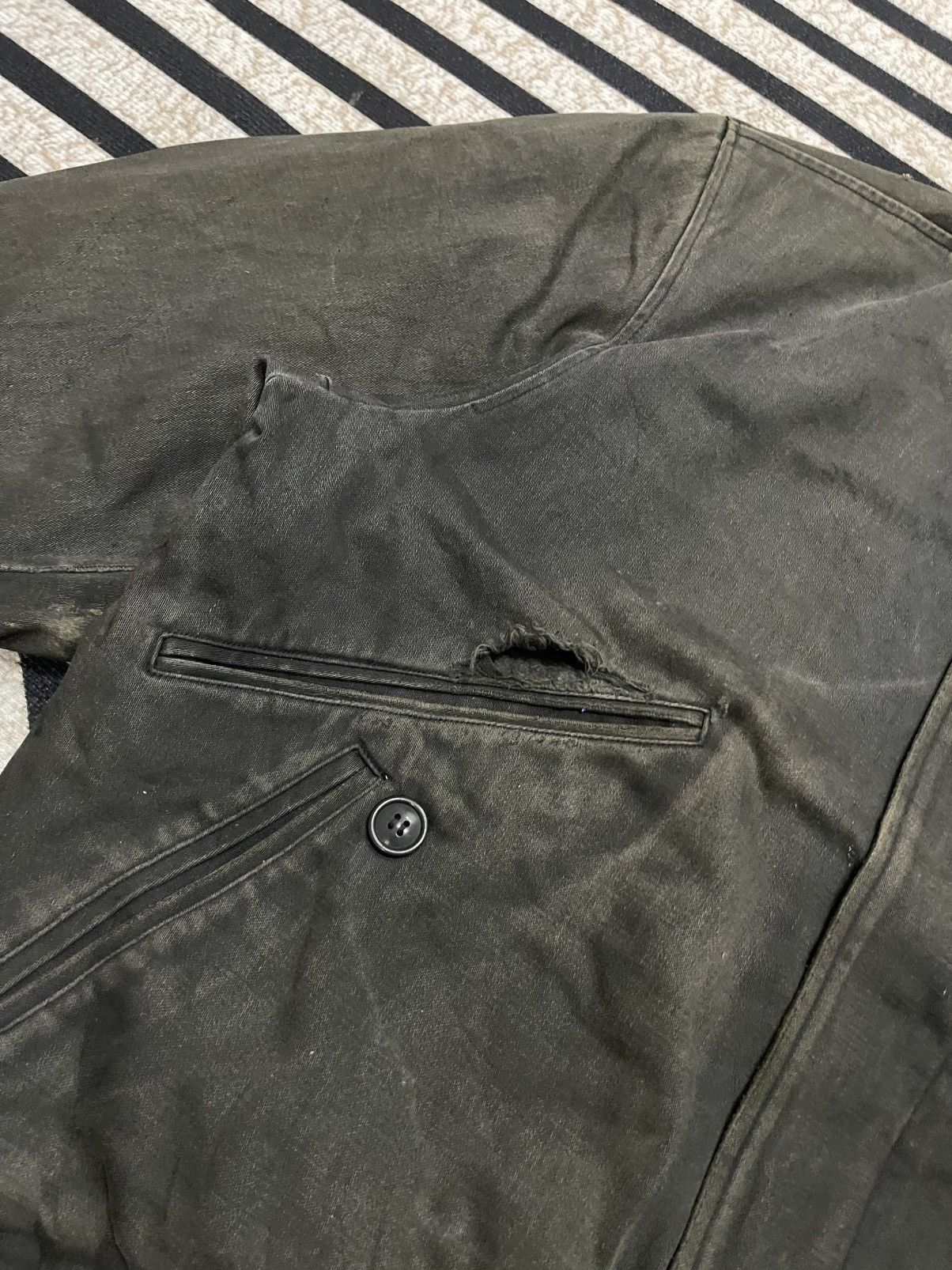 Christian Dior Monsieur 90s CHRISTIAN DIOR MONSIEUR DISTRESSED FLIGHT JACKET COTTON Size US L / EU 52-54 / 3 - 7 Thumbnail