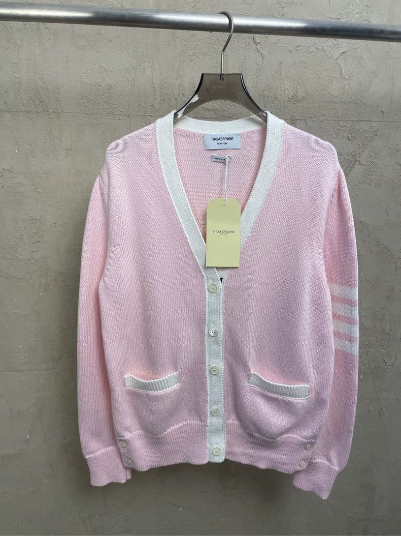 Thom Browne Thom browne Cherry blossom pink back flower four-striped kn Size S / US 4 / IT 40 - 1 Thumbnail