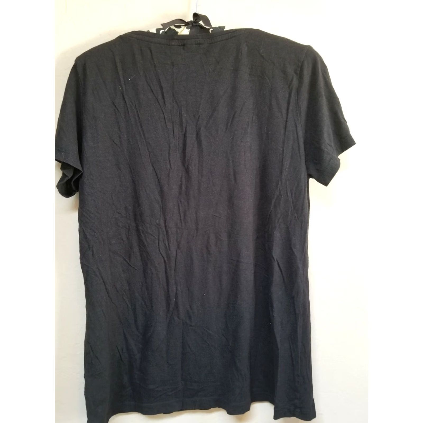 Vintage Pi Pori Womens Paisley Hand Embellished Short Sleeve T-Shirt Black Medium Size M / US 6-8 / IT 42-44 - 2 Thumbnail