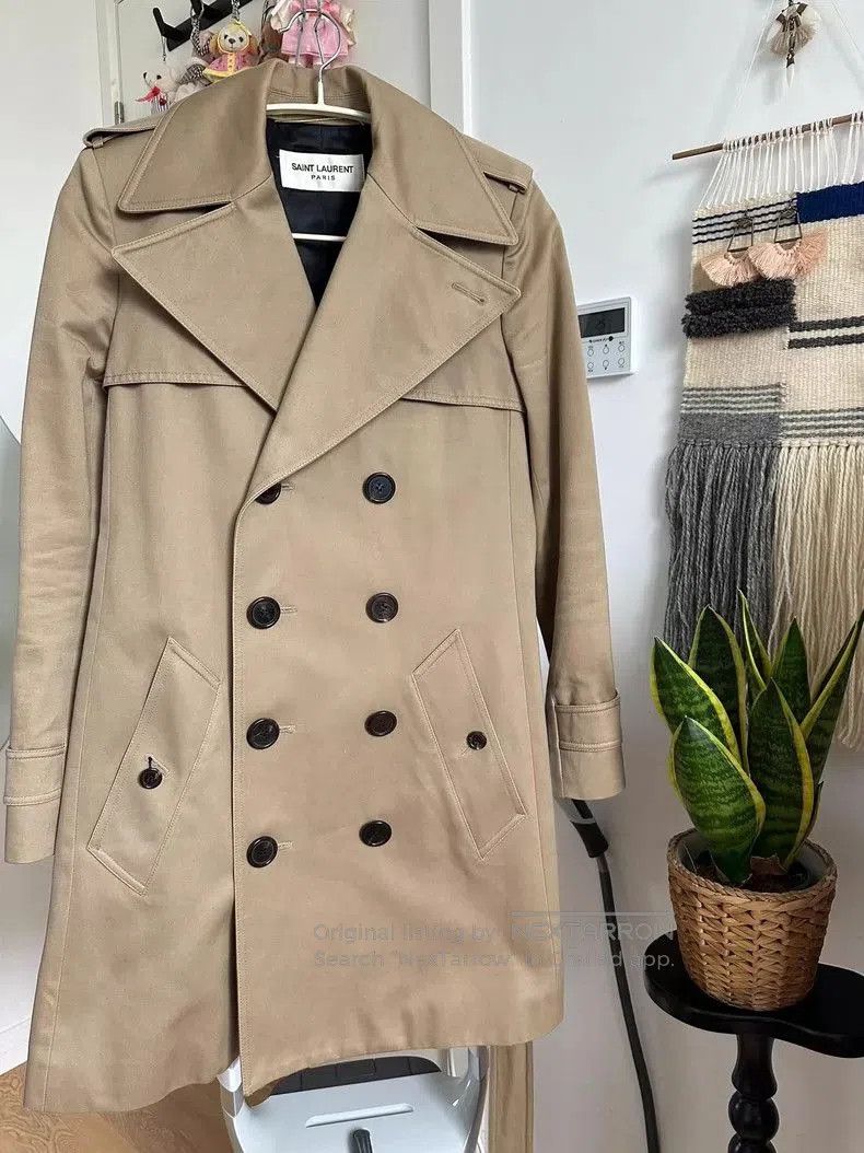 Saint Laurent Paris Saint Laurent Double-Breasted Trench Coat. Size US S / EU 44-46 / 1 - 1 Thumbnail