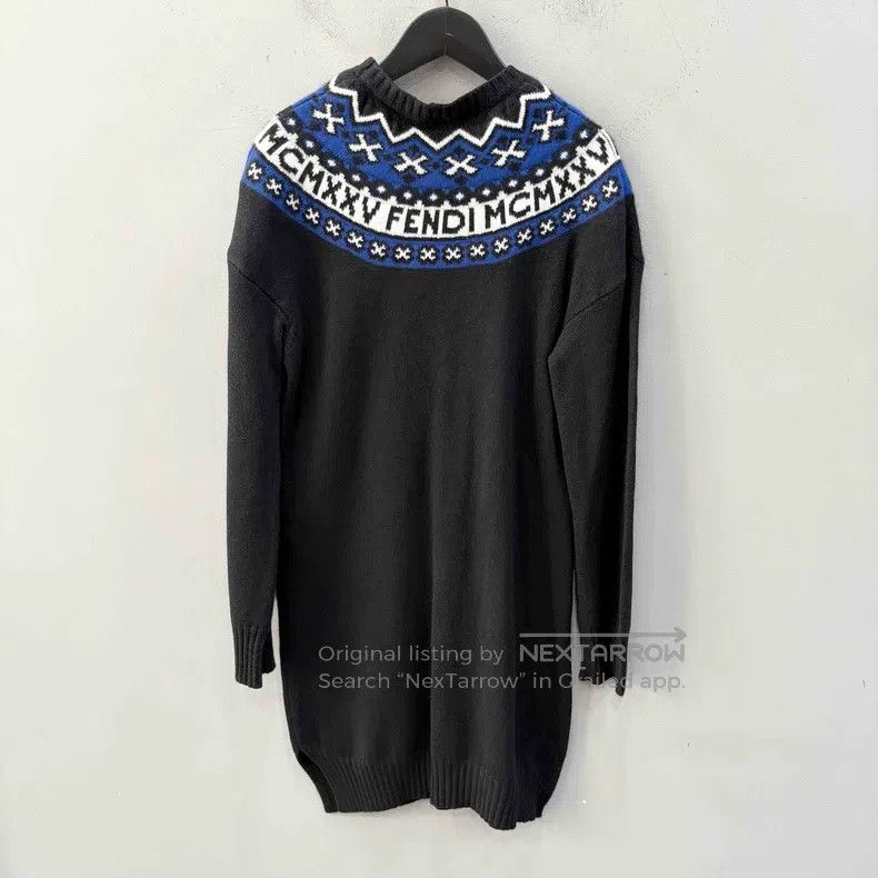 Fendi Fendi Collar Letter Logo Long Knit Sweater Size XS / US 0-2 / IT 36-38 - 2 Thumbnail