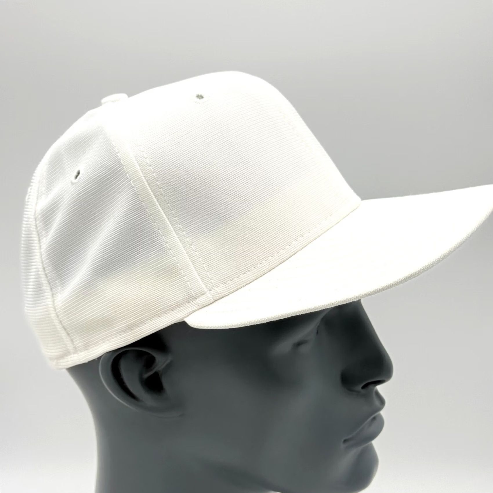 New Era VINTAGE New Era Fitted Hat Cap 7 1/8 White Pro Model Plain No Logo USA Men Cap Baseball 90s Mens Size ONE SIZE - 6 Thumbnail
