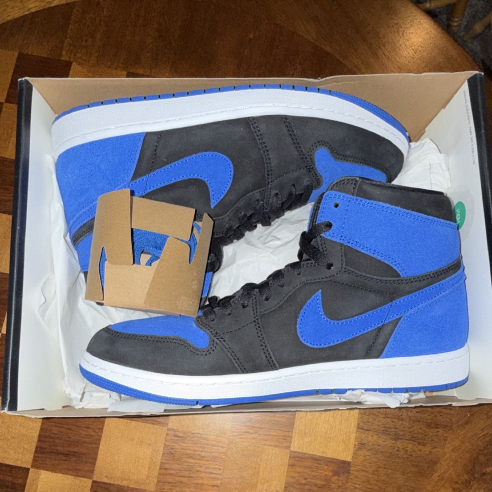 Nike Air Jordan 1 Retro High OG Royal Black Blue Men’s 11.5 OGbox Size US 11.5 / EU 44-45 - 7 Thumbnail