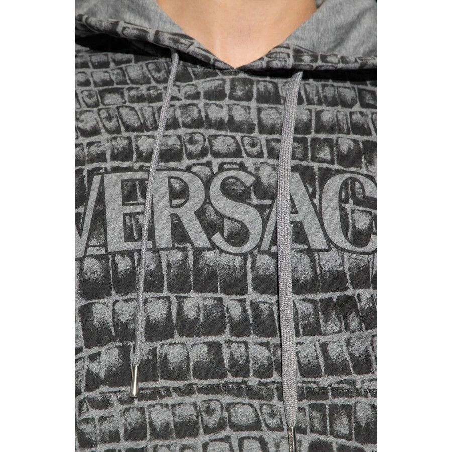 Versace o1y0525 Logo Hoodie in Grey/Black Size US S / EU 44-46 / 1 - 2 Thumbnail