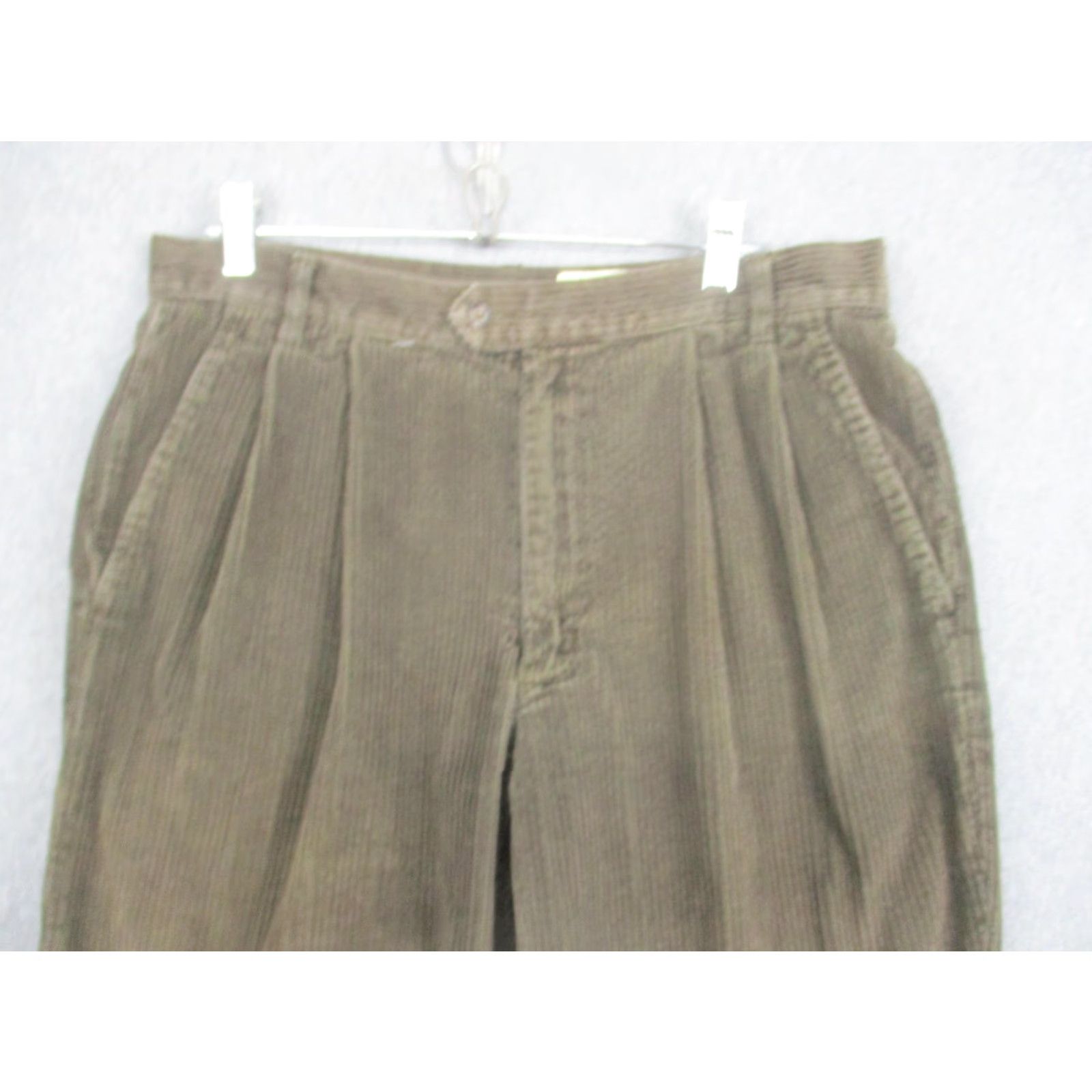 Eddie Bauer VINTAGE Eddie Bauer Pants Mens 35x34 Chino Corduroy Brown Pleated Straight Leg N/A Size US 35 - 2 Thumbnail