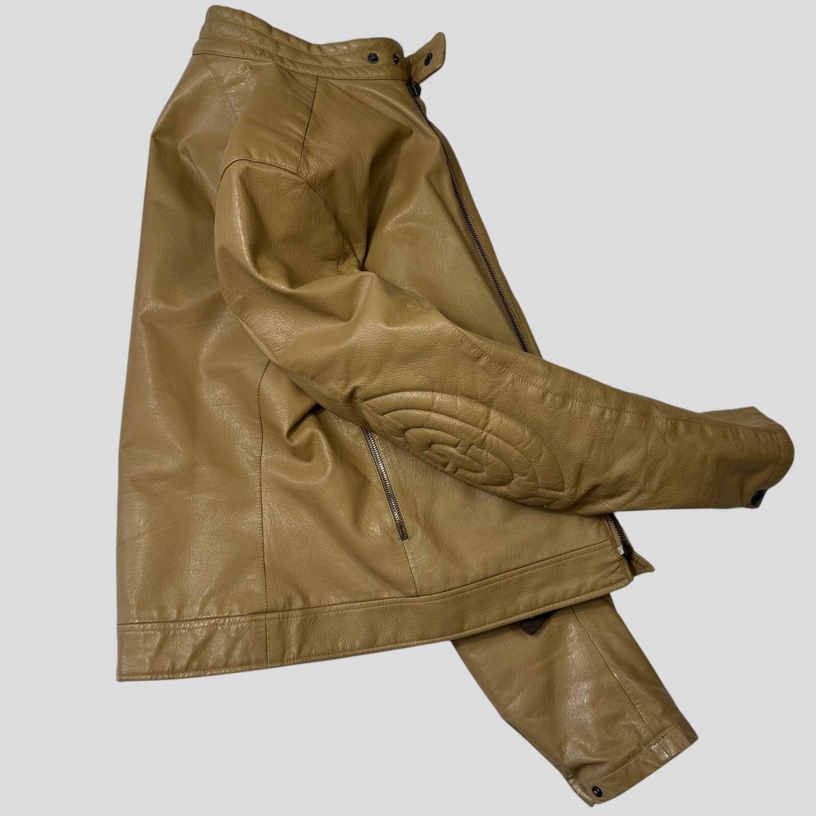 Prada Prada SS00 Leather Articulated Elbow Detailed Moto Jacket M Size US M / EU 48-50 / 2 - 2 Thumbnail