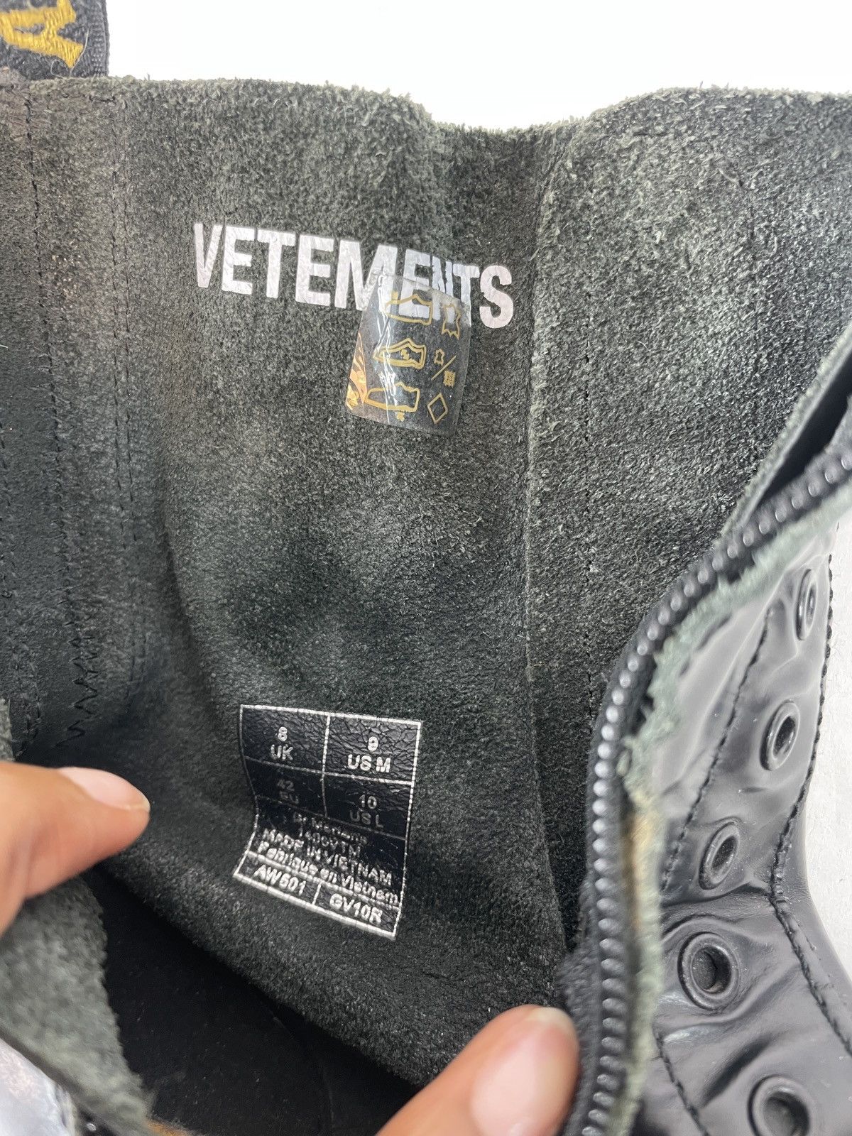 Dr. Martens × Vetements borderline 10-eye 1490 boots Size US 9 / EU 42 - 8 Thumbnail