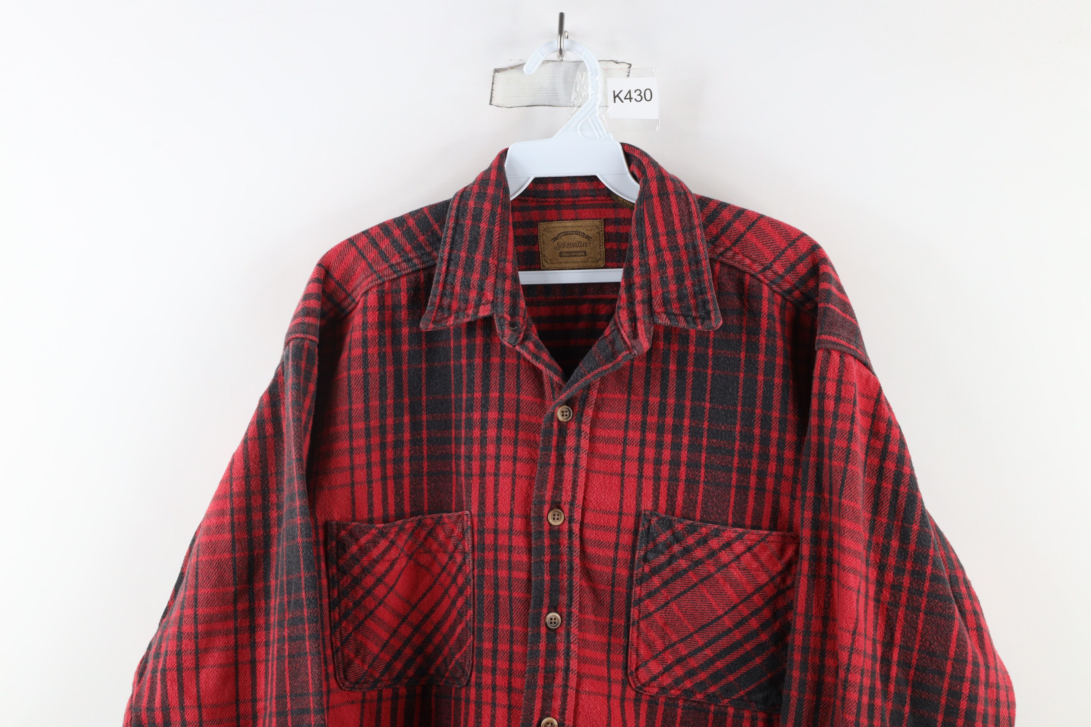 Vintage Vintage 90s Streetwear Heavyweight Button Shirt Plaid Size US L / EU 52-54 / 3 - 2 Thumbnail