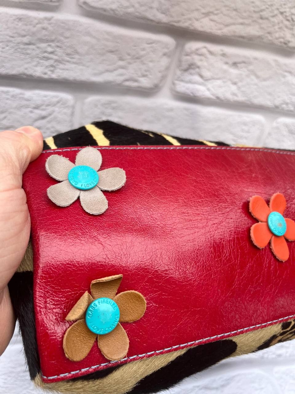 Other gabs leather bag with animal print and red leather details. Size ONE SIZE - 16 Thumbnail