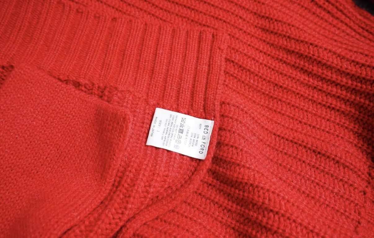 Bed j.w. Ford Bed J.W. Ford Red Vest Wide Lapel Tie Detail Sweater Size US S / EU 44-46 / 1 - 7 Thumbnail