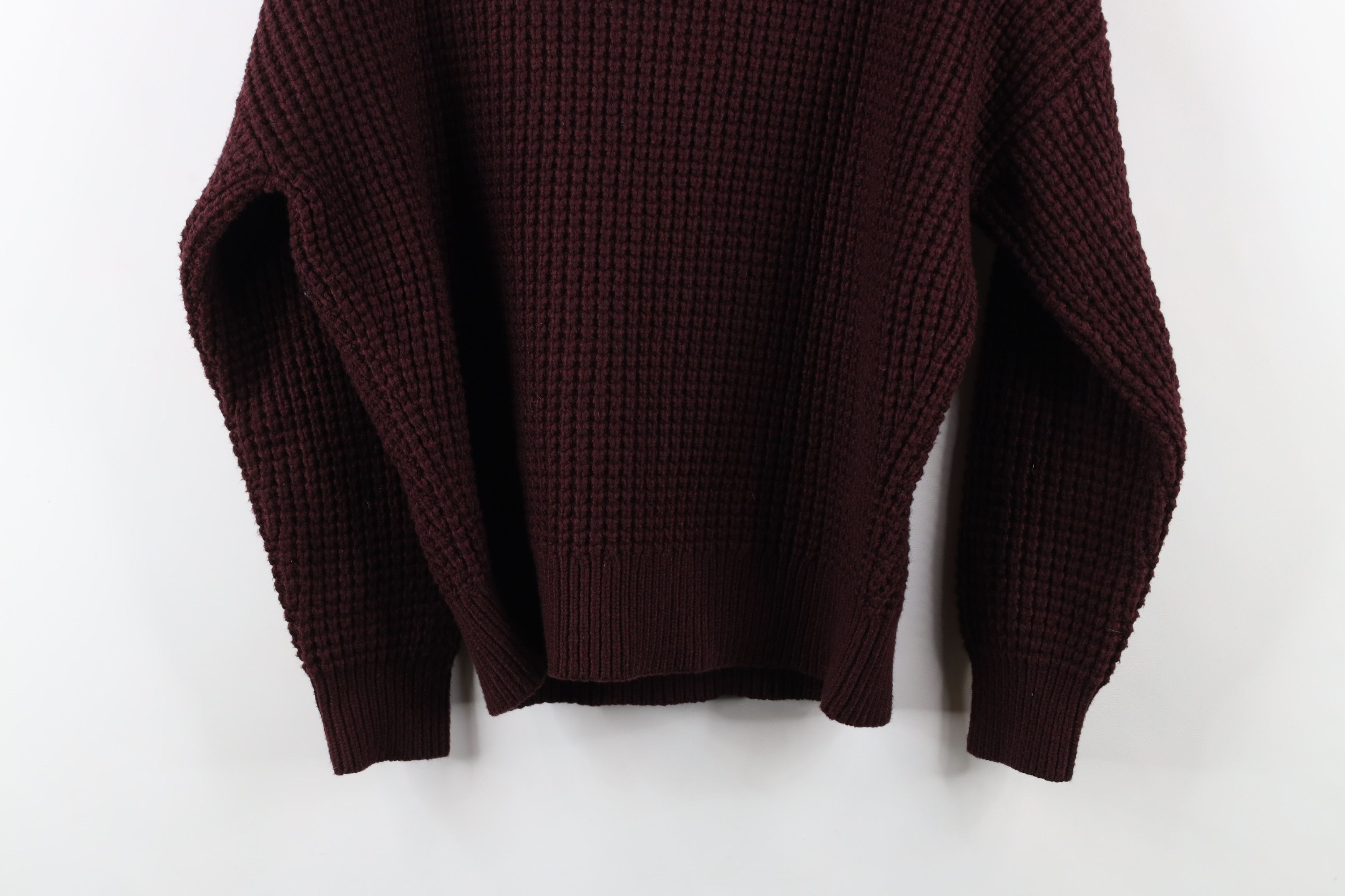 Madewell × Vintage Madewell Textured Thermal Merino Wool Knit Collared Sweater Size M / US 6-8 / IT 42-44 - 9 Thumbnail