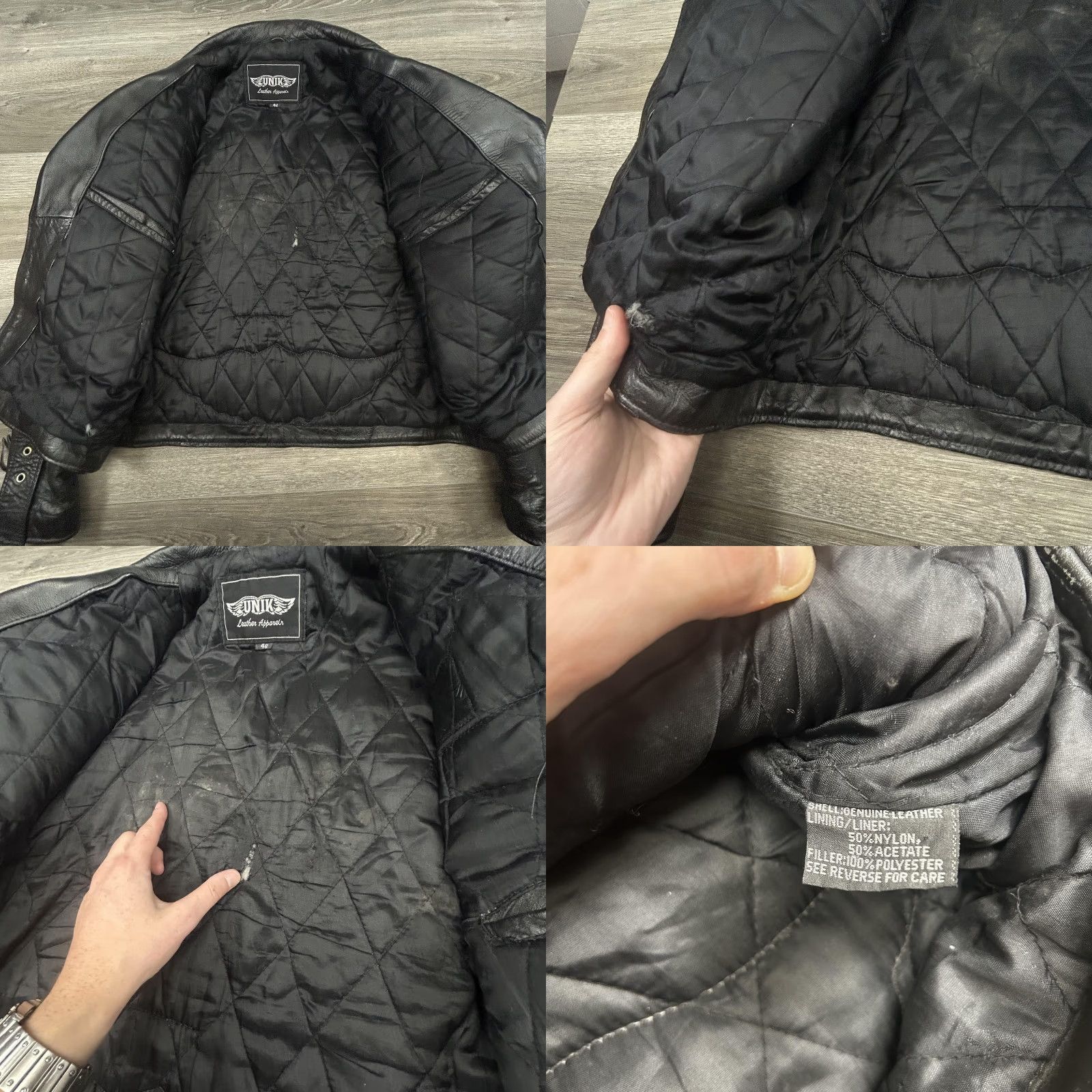 Vintage VINTAGE Harley-Davidson Motorcycle Leather Jacket Mens XL Black 90s Belted Quilted Padded Zip Front Size US XL / EU 56 / 4 - 8 Thumbnail