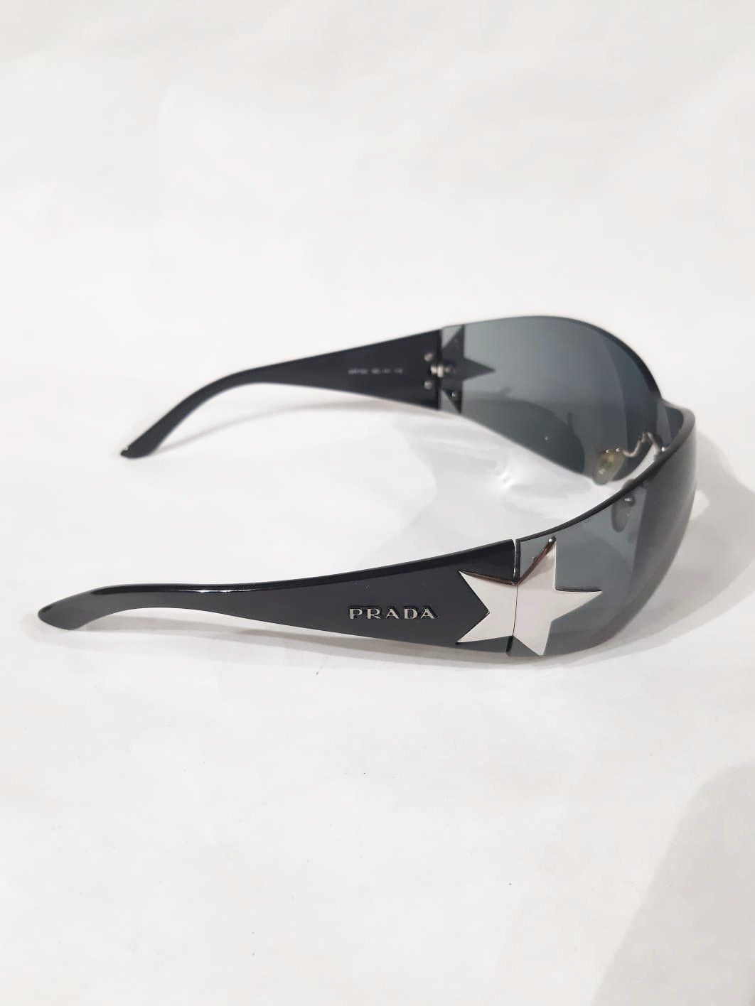 Prada Chrome Star Black Sunglasses Vintage early 2000's Y2K Size ONE SIZE - 3 Thumbnail