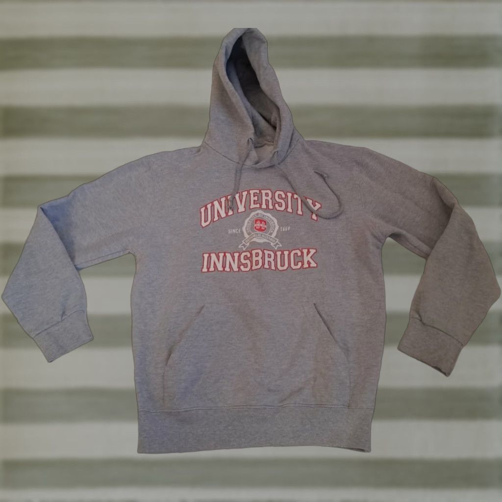 Vintage VINTAGE Austria Innsbruck University Sweatshirt Hoodie Medium Women Gray 100% Cotton Pockets Skiing Ski Pullover Hoodie Size M / US 6-8 / IT 42-44 - 1 Thumbnail