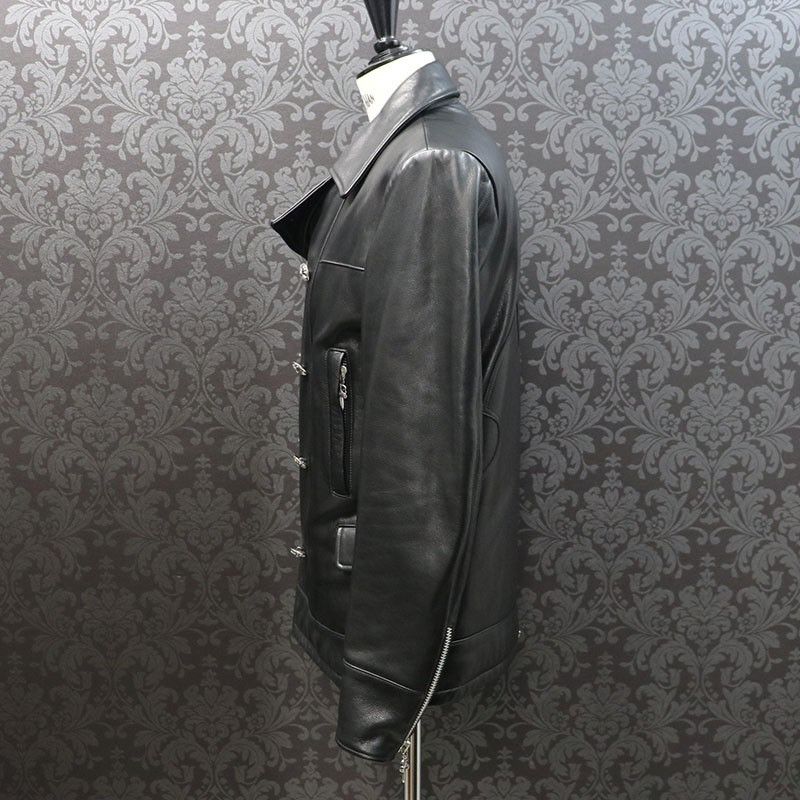 Chrome Hearts Chrome Hearts Leather Pea Coat Size US S / EU 44-46 / 1 - 2 Thumbnail