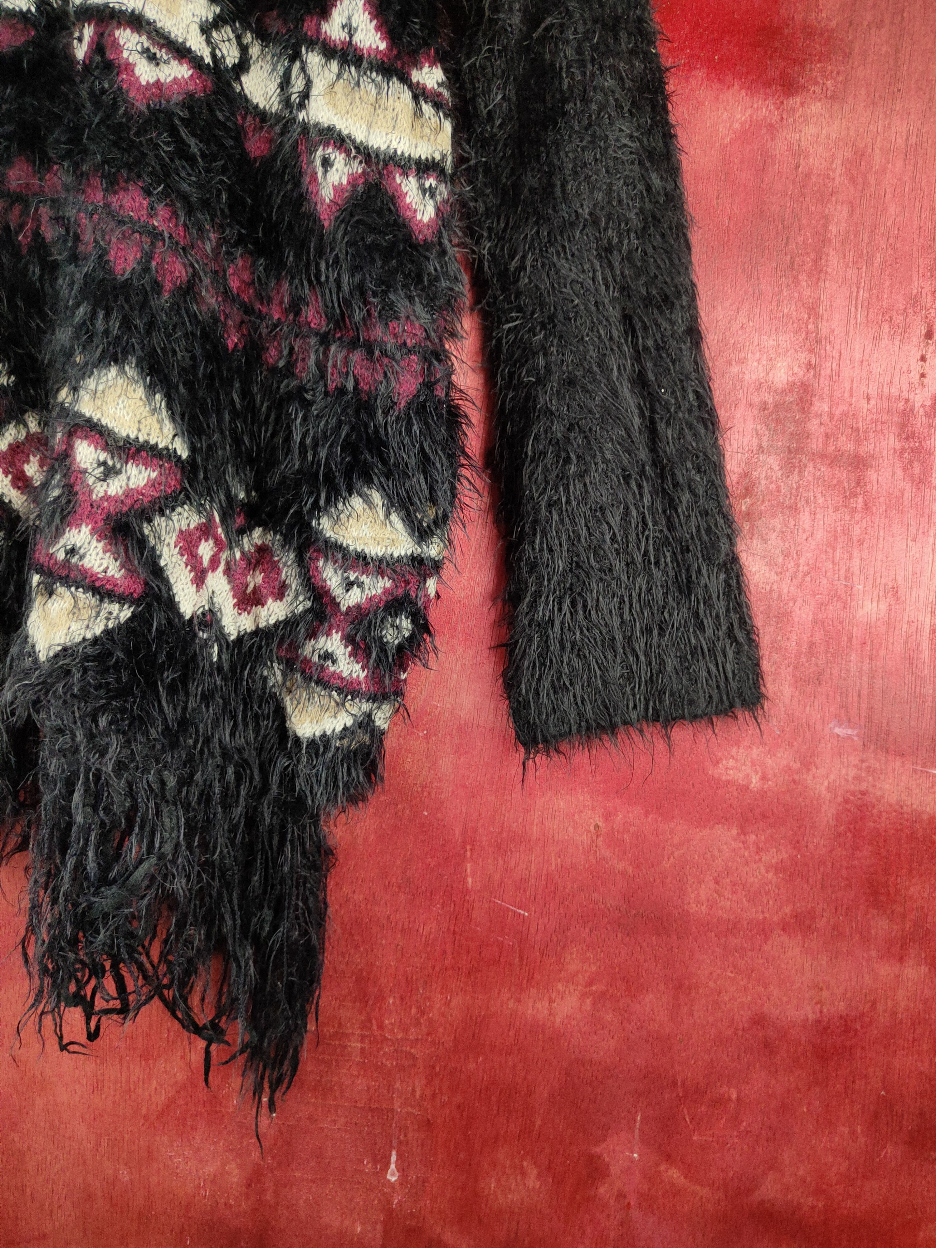 Japanese Brand × Vintage Cherry Paris Black Fur Mohair Knitwear like Kris van Design Size XXL / US 16-18 / IT 52-54 - 6 Thumbnail