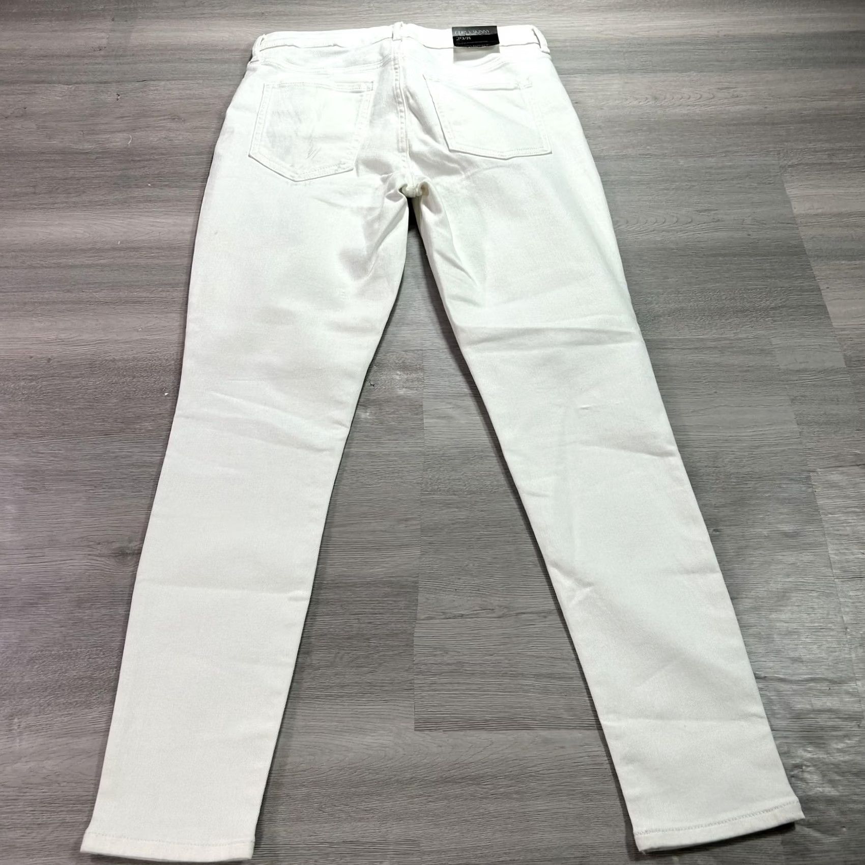 Banana Republic Banana Republic Womens Jeans 8 White Mid Rise Skinny Stretch 29x29 Five-Pocket Denim Cotton Blend Spandex Button Zipper Size 30" / US 8 / IT 44 - 2 Thumbnail