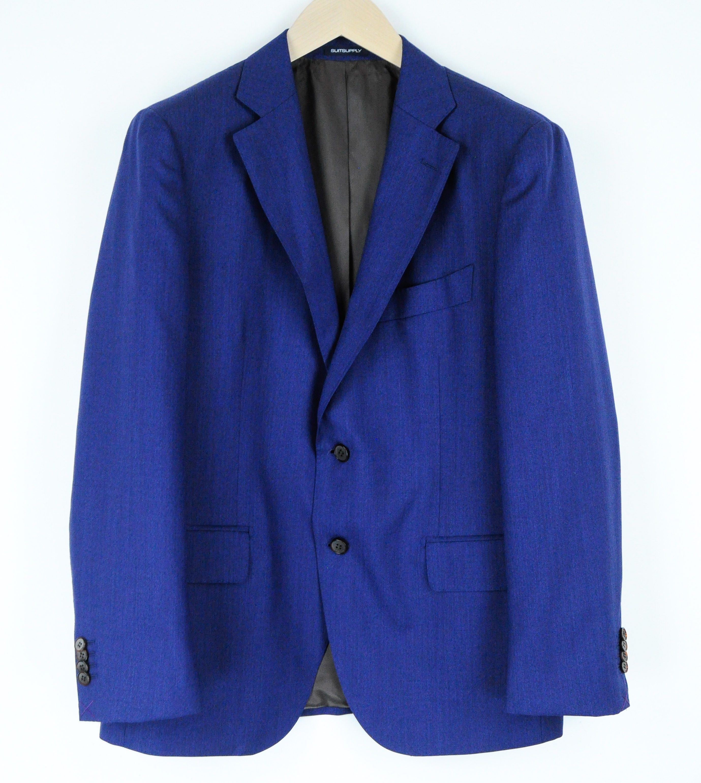 image of Suitsupply Lazio Men Uk42S Blue Wool Slim Lined Blazer 56072