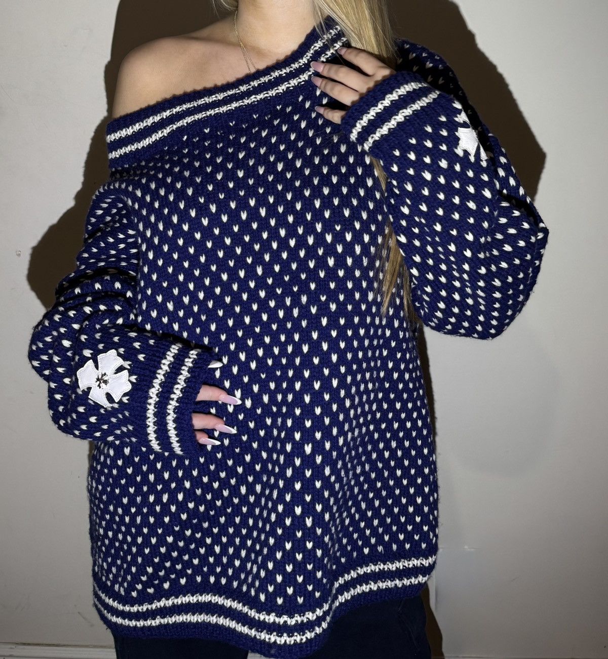 Chrome Hearts Chrome hearts cashmere patch sweater Size ONE SIZE - 1 Thumbnail